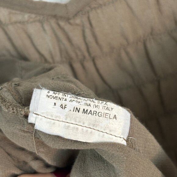 MM6 Maison Margiela Dress Brown Short Mini Sheer Summer Shirred Straps size 44 8 - Picture 7 of 8